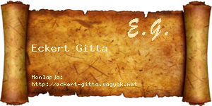 Eckert Gitta névjegykártya
